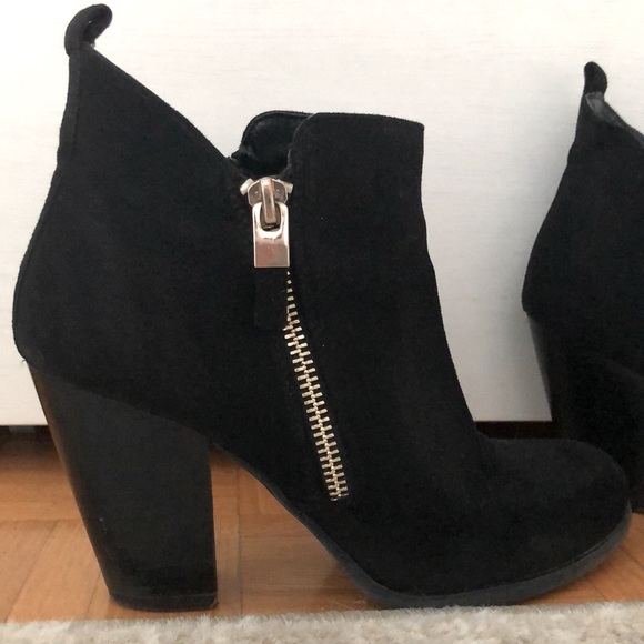 Suede Black Booties - Picture 2 of 4
